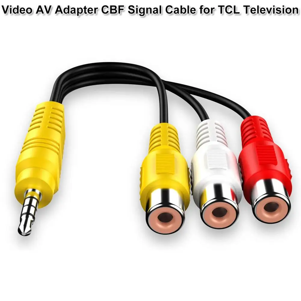 3.5MM To 3 RCA Cable Video Component AV Adapter Cable For TCL TV 3.5mm To RCA Red White And Yellow Female Video Cable TV Set