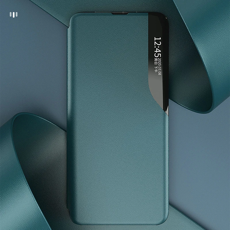 Магнитный чехол-книжка с окошком для Xiaomi Note 9S Pro Max 10 Redmi 8 8T Mi 9A 9C чехол из