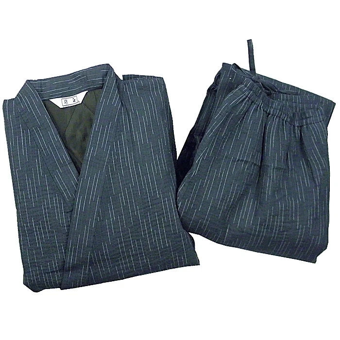 Jinbei японские кимоно Haori Мужские Стеганые Домашняя одежда полу завернутый теплая