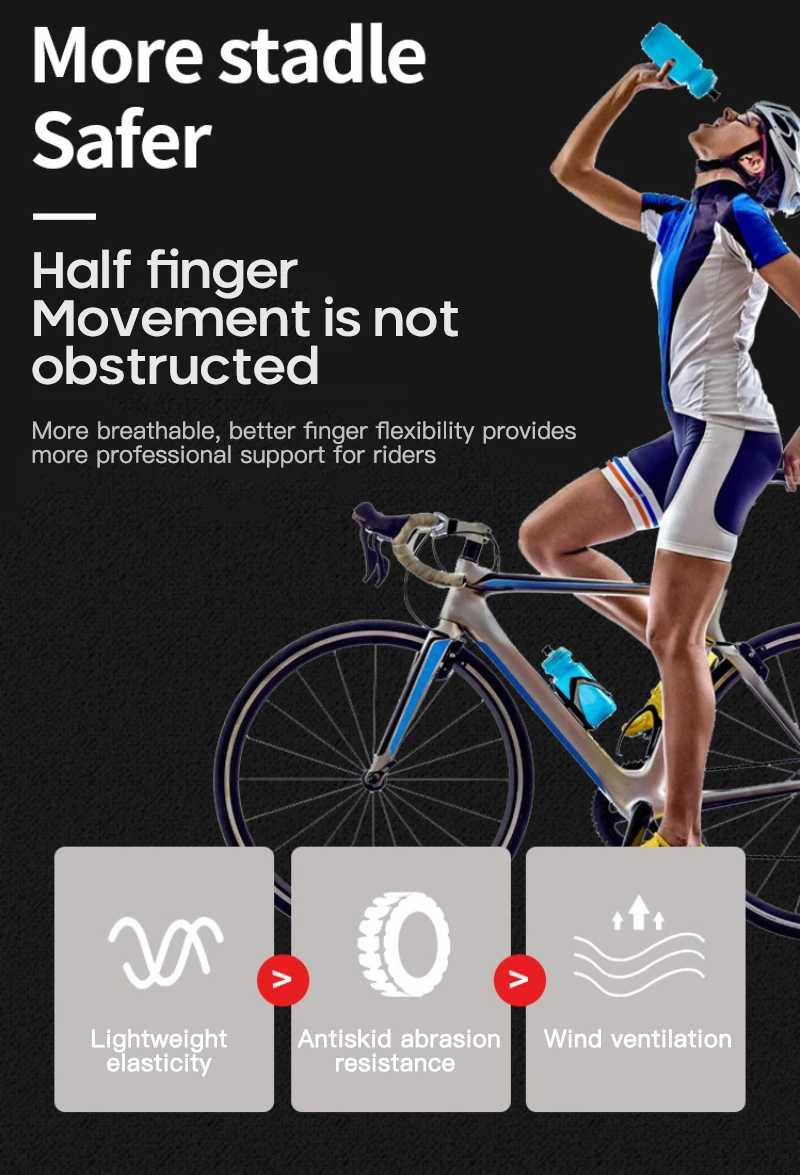 Велосипедные перчатки противоударные Гелевые велосипедные с открытыми пальцами