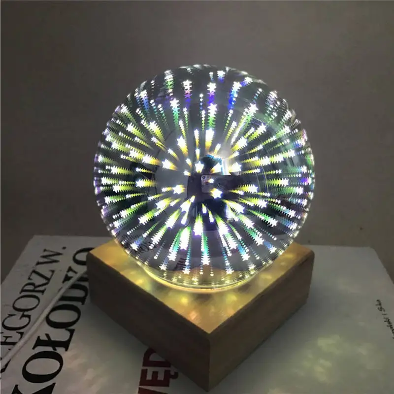 5 дюймов волшебный шар цветной стеклянный 3d-лампа звездное небо Ночной