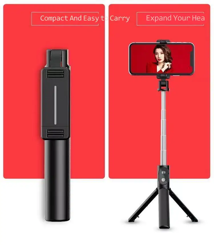 

Mobile phone self timer pole Bluetooth voice activated live integrated telescopic portable photography bracket three tiktok