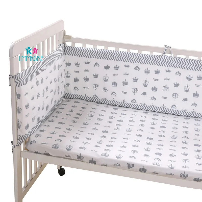 Дышащий хлопок детская кроватка кровать бампер для безопасного бамперов