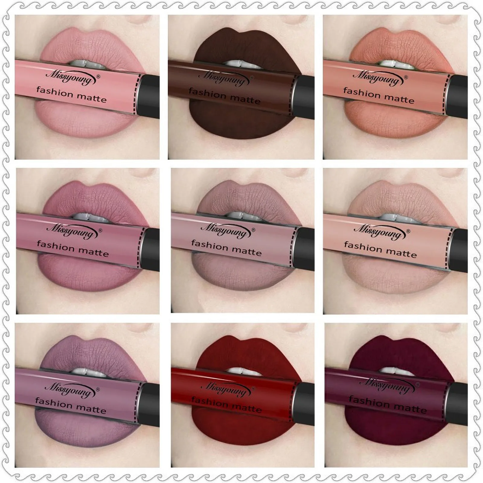 

Lip Gloss Liquid Matte Lipstick No Lip Lines Non-stick Cup Matte Makeup Maquiagem