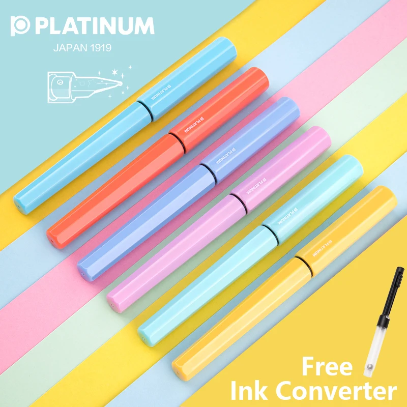 Ручка перьевая платиновая в японском стиле маленькая кавайная ручка-метеорит с