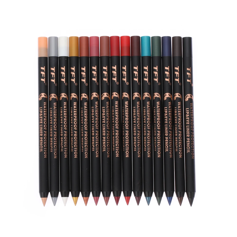 1PC 15 Colors Waterproof Long-lasting Colorful Pigment Eyeliner Eyeshadow Pencil Lip Liner Pen Women Makeup Beauty Tools | Красота и