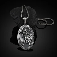 spartan gladiator warrior pendant necklace men retro style vintage tag jewelry on the neck man chain necklace accessories