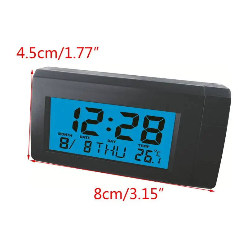 Car Thermometer With Backlightâ Function Digital Clock Indoor Temperature |