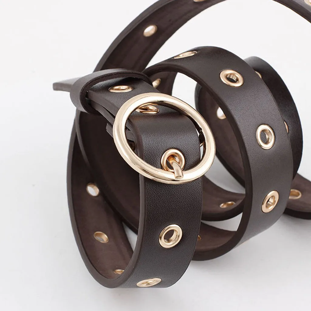 

New Belt For Women Unisex Vintage Leather Jeans Pants Luxury Buckle Leisure Belt Trouser Accessories Waistband L*