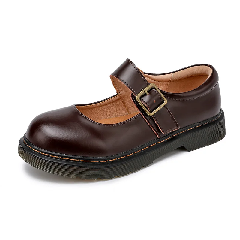 

Women Japanese jk leather shoes female retro british college style thick-soled Mary Jane shoes round toe student Shoes