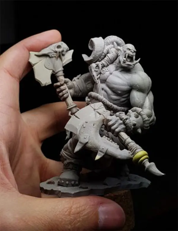 1/24 Scale 75 MM Height Fantasy Monster Miniatures Modelling Unpainted DIY Assembling Static Figure Resin Model Kits Collection