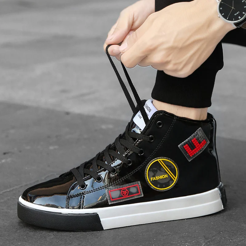 Winter Ankle boots Men Shoes luxury brand Fashion Leather Boots For Men Casual Waterproof Flat Male Shoes chunky Sneakers