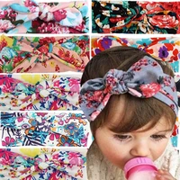 childrens baby printed knotted hair band european and american rabbit eared headband simple bohemian fashion hair accessories