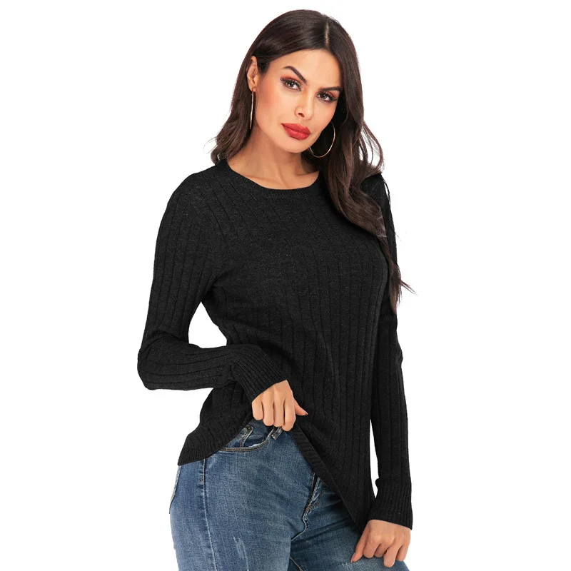 Suvance Autumn Winter Office Lady Knitted O Neck 3 Solid Color One Size Sweater Fashion Slim Women Basic Pullover Jl-yh150 | Женская
