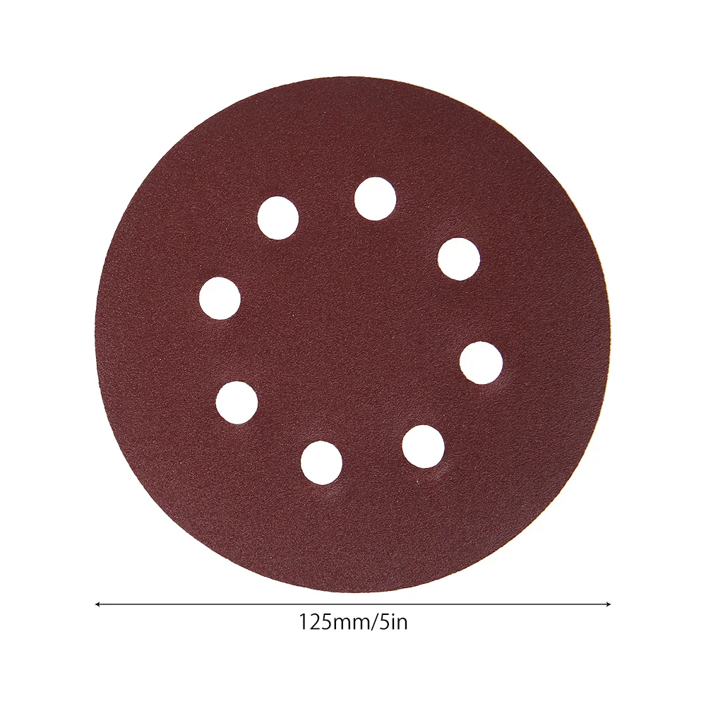 

100pcs Round Shape Sanding Discs Hook Loop Sanding Paper Buffing Sheet Sandpaper 8 Hole Sander Polishing Pad Sandpaper