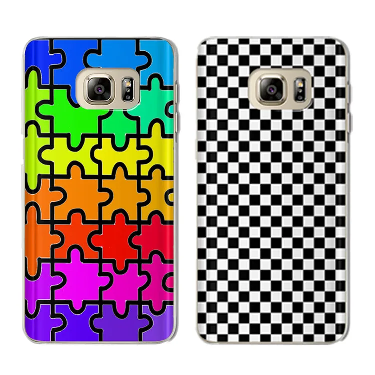 Fashion Black White Stripe Grid Cubes Phone Case For Samsung Galaxy S9 S8 S7 S6 Edge Plus S10E Note 8 9 Plaid Soft Cover |