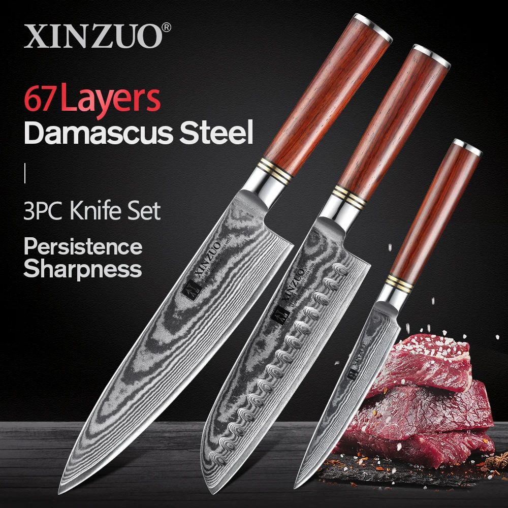 Кухонный нож XINZUO из нержавеющей стали 3 шт. кухонные ножи шеф повара