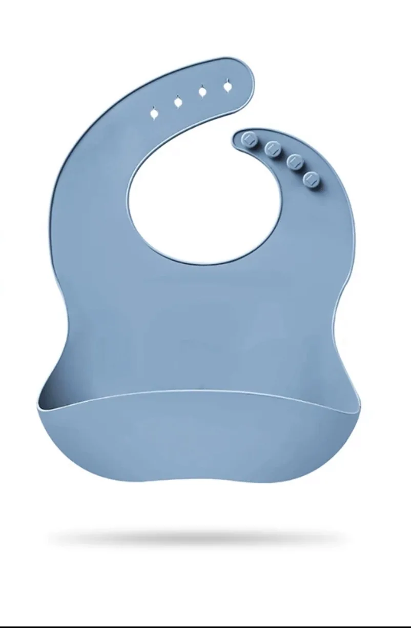 Детские однотонные силиконовые нагрудники для кормления маленьких девочек и