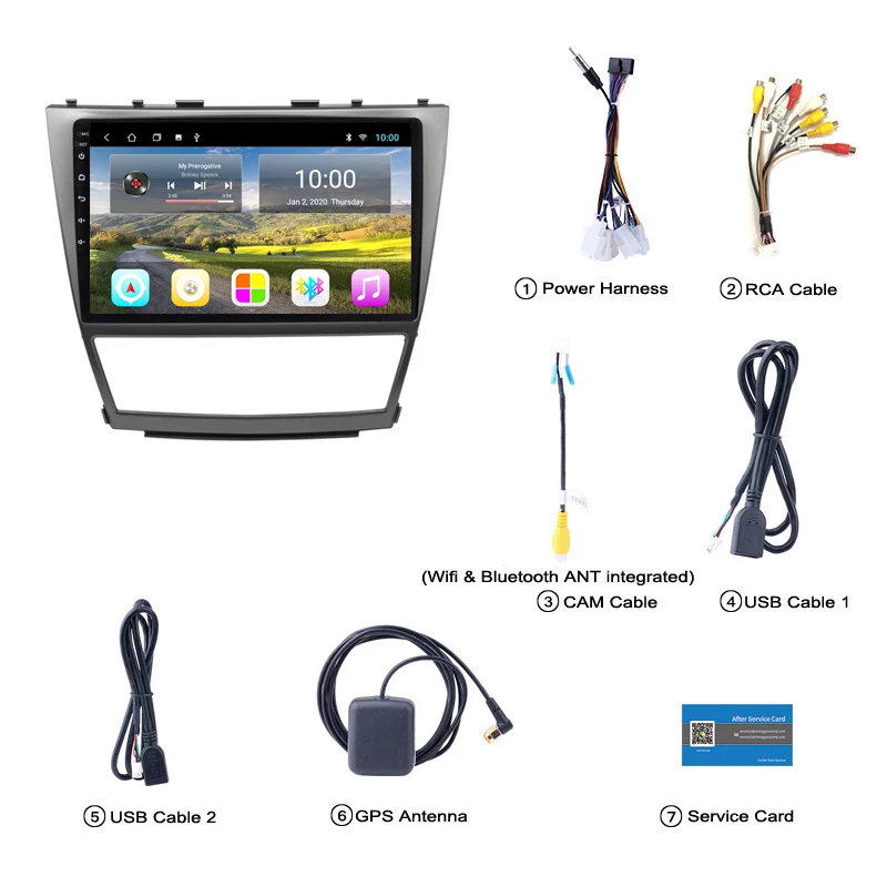 2G ОЗУ 10 1 дюйма Android для Toyota camry 2006-2012 GPS навигационная система стерео аудио Радио