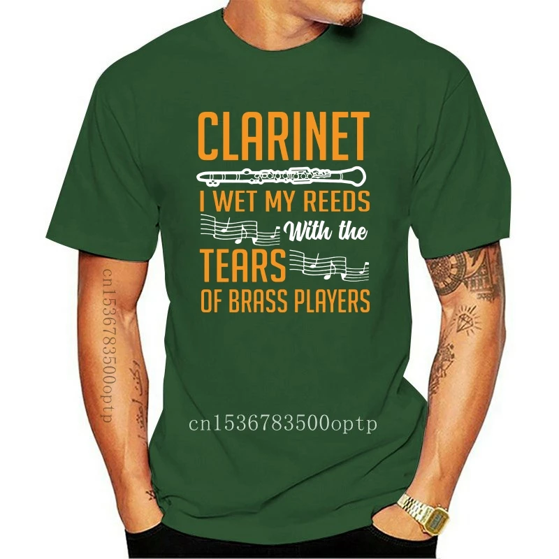 

New Europe Clarinet Shirt Crewneck T-shirts Summer Men Tshirt Letter Tees Short Sleeve Tops for Adult Cute Cotton Custom T Shirt