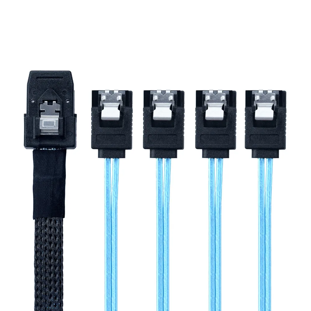 

Кабель Mini SAS 36Pin (SFF-8087) папа-4 SATA 7Pin мама