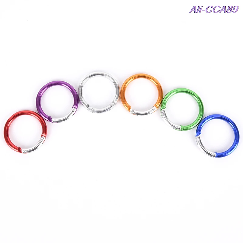 

6Pcs O Ring Camping Hiking Climbing Accessories Outdoor EDC Buckles Clips Carabiner Round Trigger Hooks For Bags DIY Bag