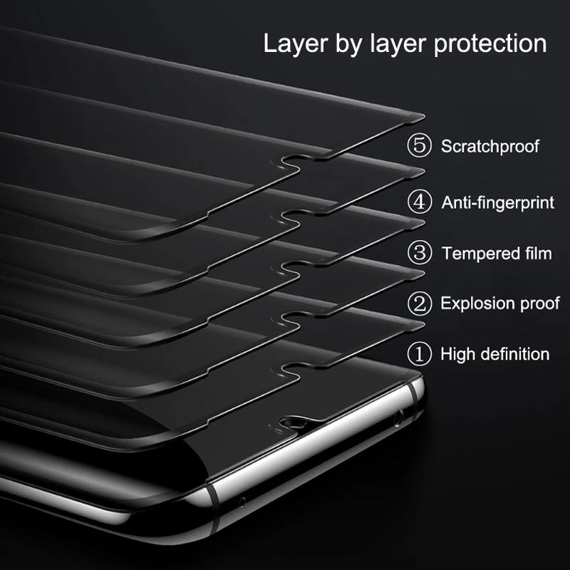 

500D Full Cover Tempered Glass For Huawei P30 P20 P40 Lite P30 Pro P40 Plus Screen Protector Honor 10 20 30 Lite Protective Film