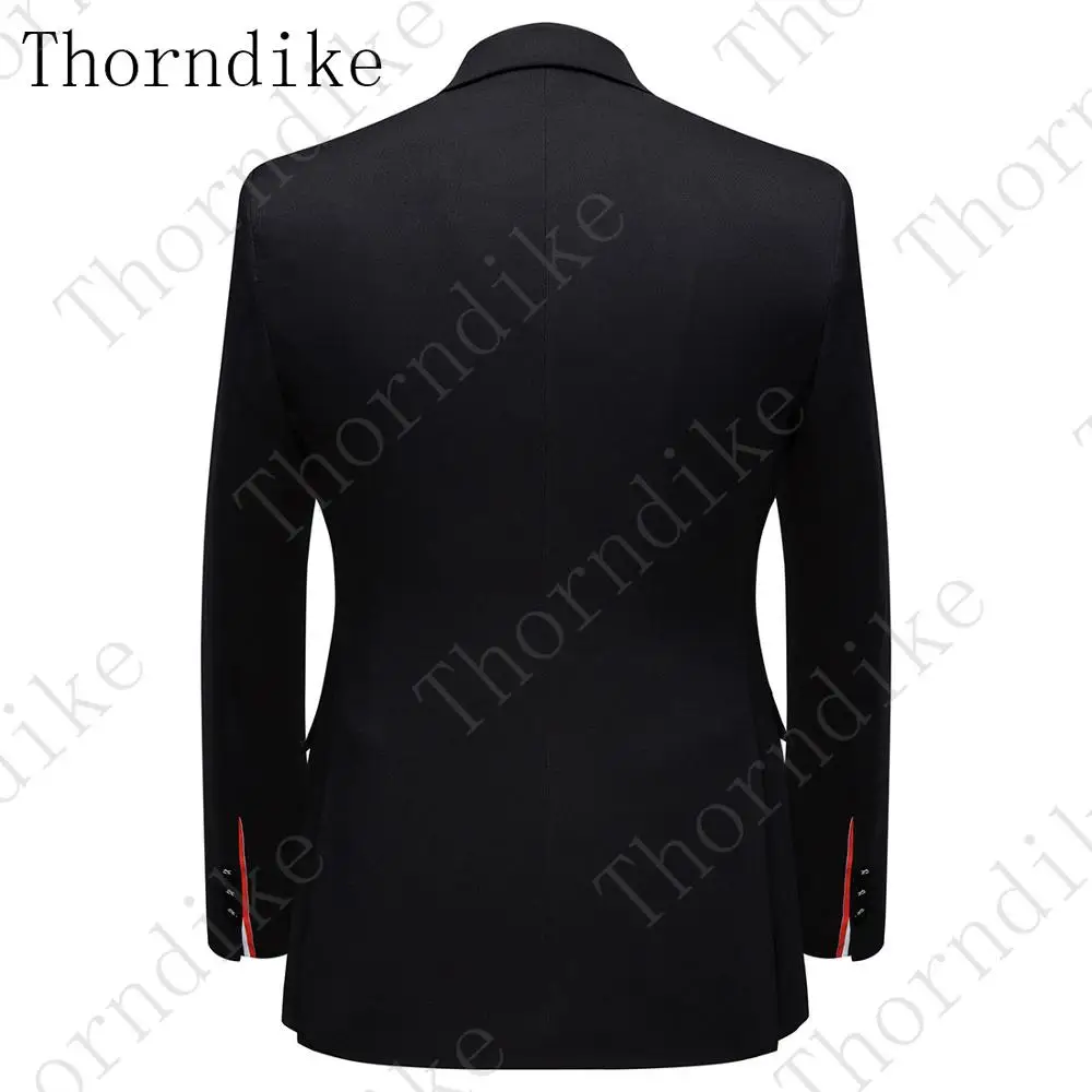 Мужской костюм Thorndike Мужские костюмы (пиджак + брюки) новейший дизайн черный