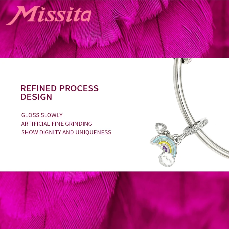 MISSITA Фэнтези Радуга серии браслет красочные цвета радуги бусины браслеты для