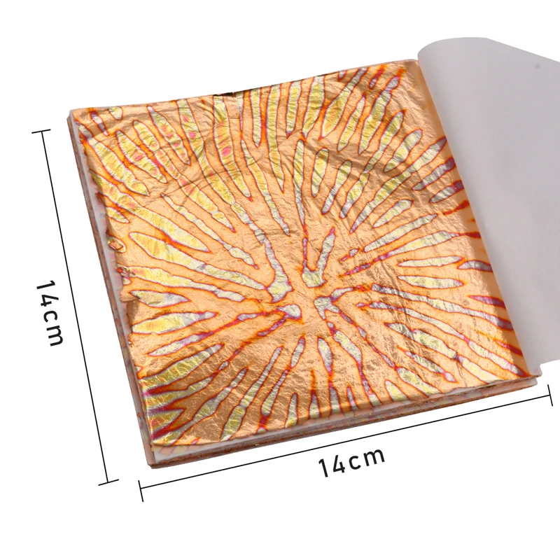 14x14 см разноцветная красная медная фольга Золотые листы в фотоэлементах
