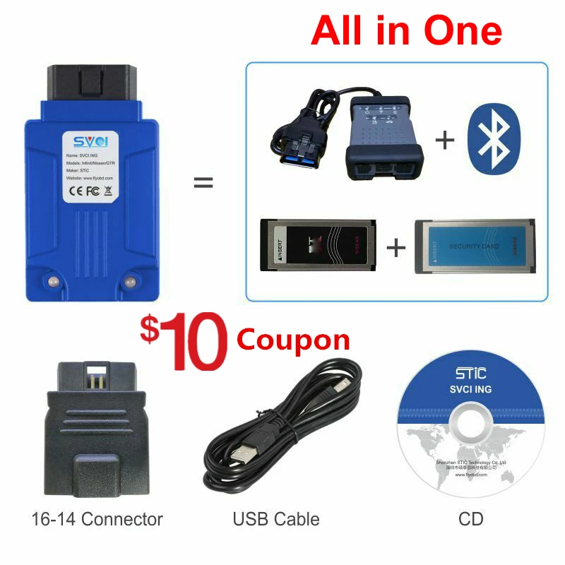 Новое обновление SVCI ING Bluetooth 4 0 OBD2 автомобильные сканер для Nissan консультации 3 плюс