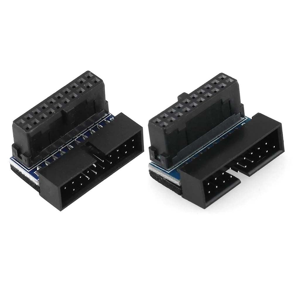 Материнская плата USB3.0 19Pin/20Pin разъем штекер-гнездо 90-градусный адаптер для