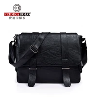 simple men briefcase business pu leather computer bag men handbag portable zipper shoulder laptop bag men business crossbody bag