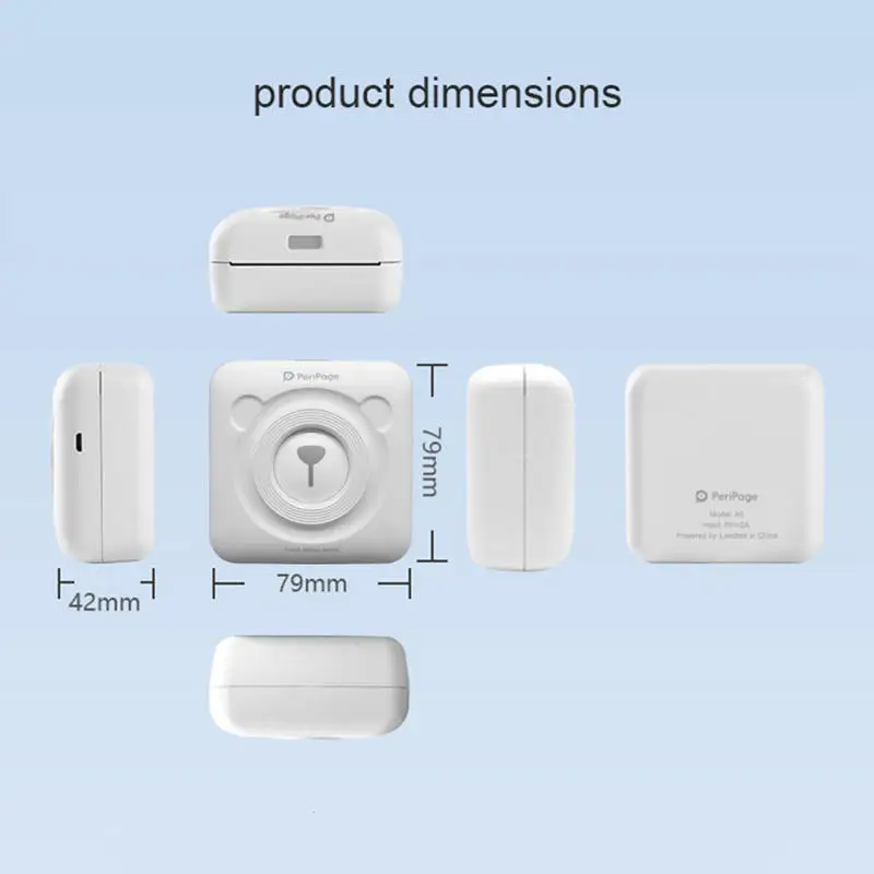 Мини Портативный термопринтер для фото Карманный фотопринтер 57 мм печать