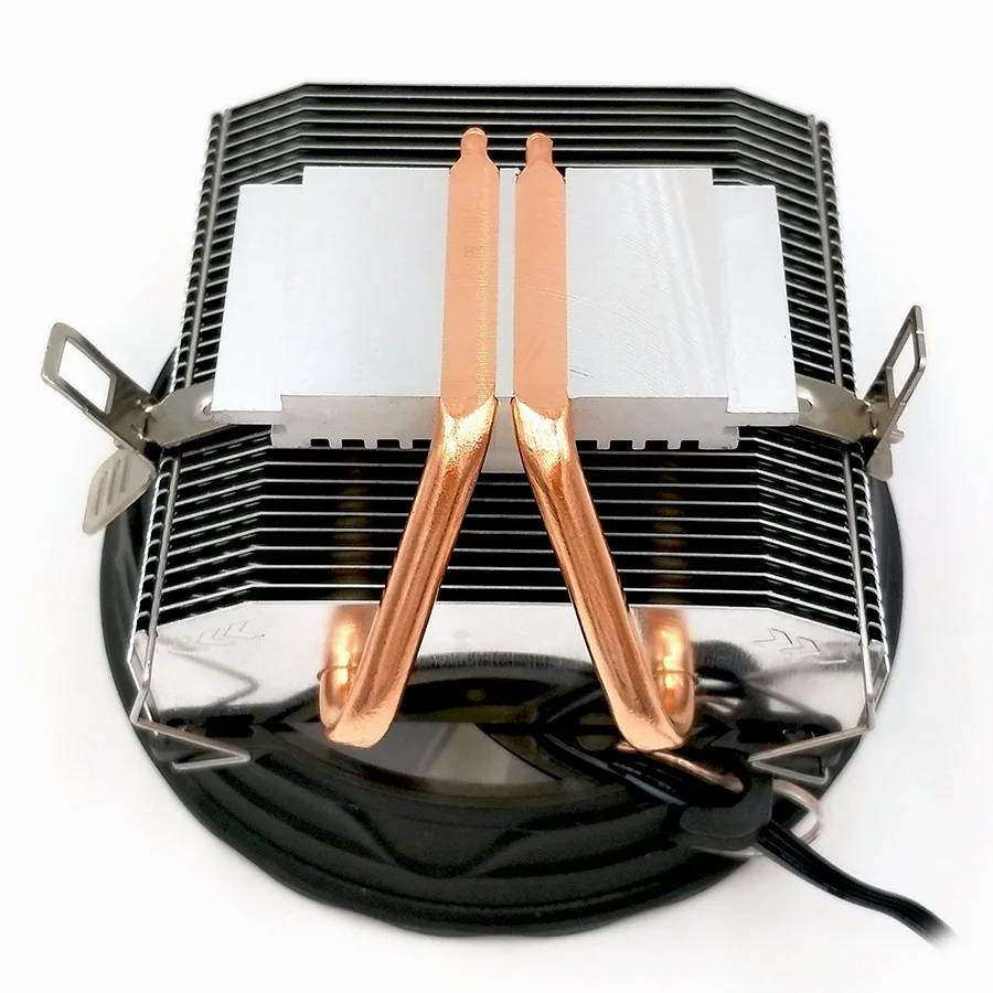RGB светодиодный кулер охлаждения процессора 2 heatpipe cpu вентилятор 3Pin ПК охлаждения 90 мм вентилятор радиатора для LGA/775/1158/1366/AM4/AM3/AM2+/AM2