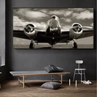 Классические винтажные картины на холсте с изображением самолета, черно-белые плакаты и принты, настенные картины для гостиной, украшения дома