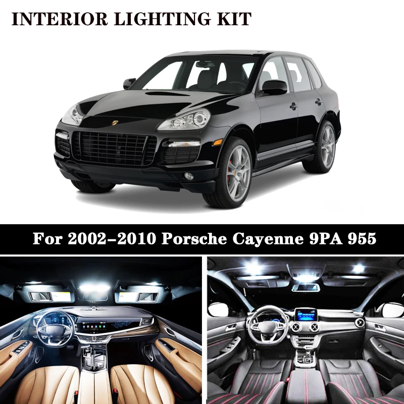 17X White Canbus led Car interior lights Package Kit for 2002-2010 LED Porsche Cayenne 9PA 955 S GTS Turbo Light Interior | Автомобили и