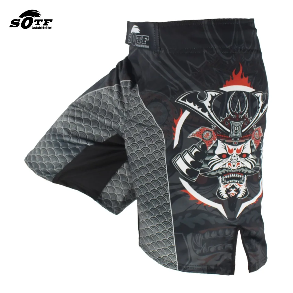 

SOTF Black Domineering Samurai Fighting Fight Fitness Shorts Tiger Muay Thai mma shorts clothing boxing clothing mma short fight