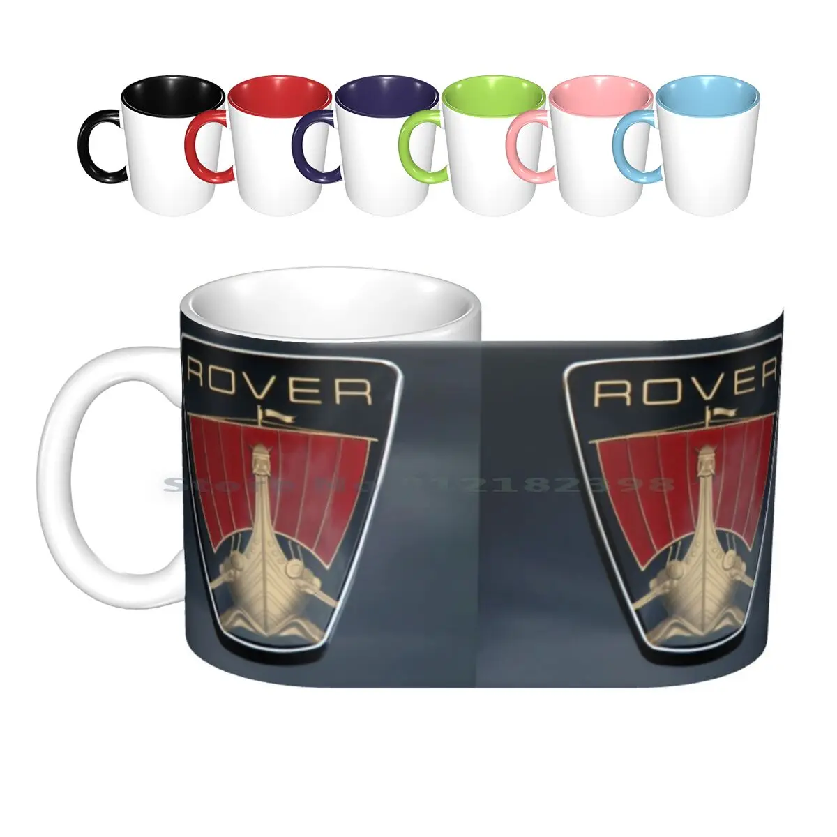 

Классические керамические кружки Rover P6 с изображением корабля викингов (на черном фоне), чашки для кофе, кружка для молока, чая, Rover P6 Rover 2000 Rover