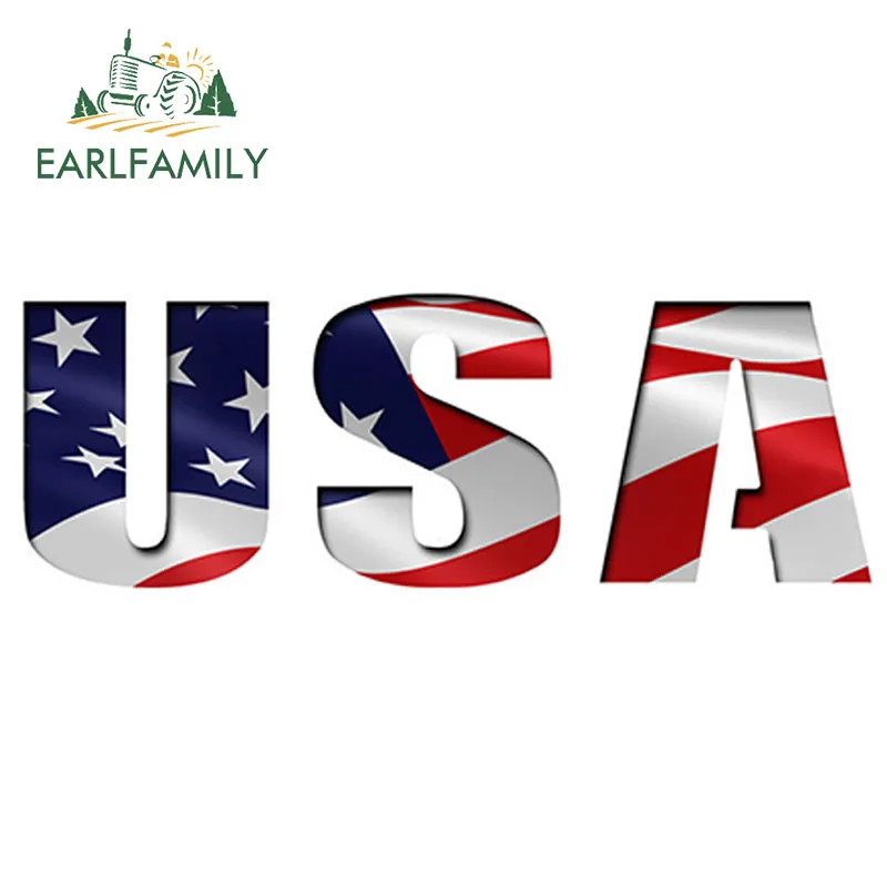 

EARLFAMILY 15 см x 5 см США вырез флаг наклейка на бампер виниловая наклейка на автомобиль грузовик окно Америка США Стайлинг автомобиля