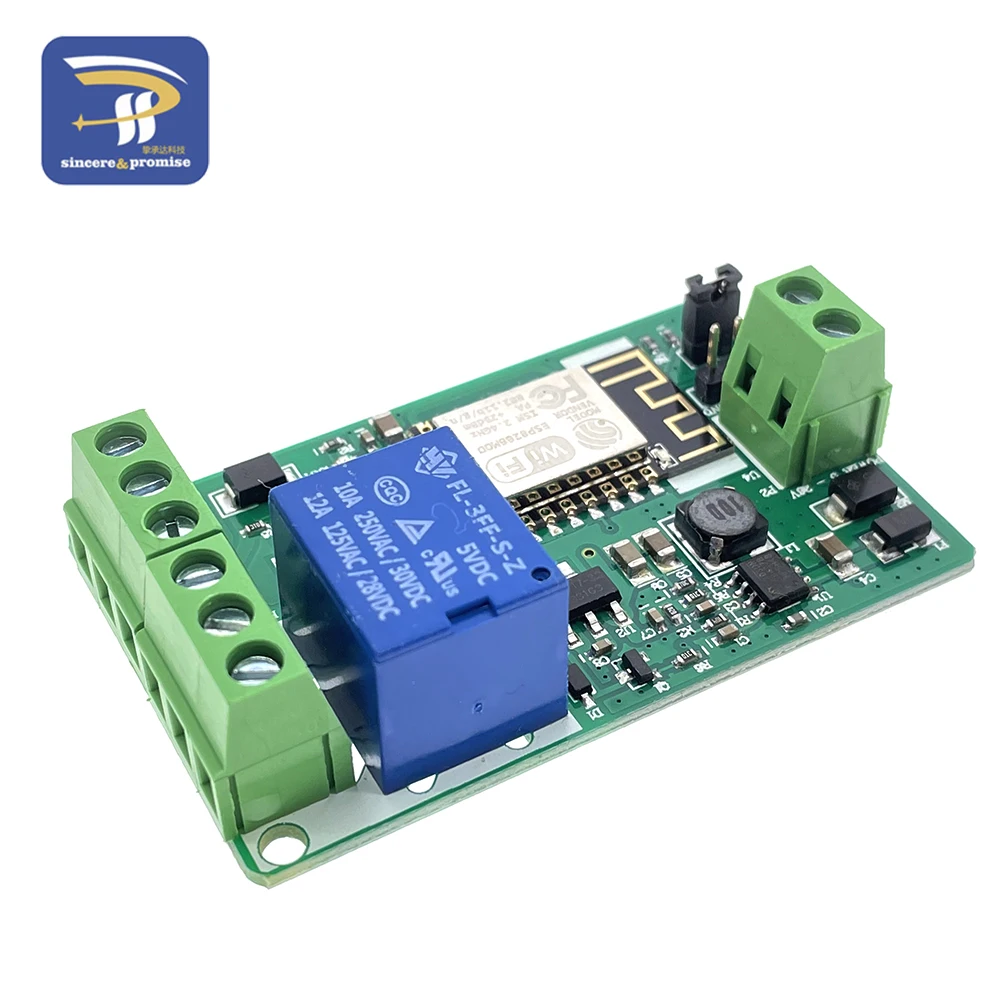 Зеленый ESP8266 реле WI FI модуль 10A 220V Сетевой Вход DC 7V ~ 30 в 4 слоя доска телевизоры
