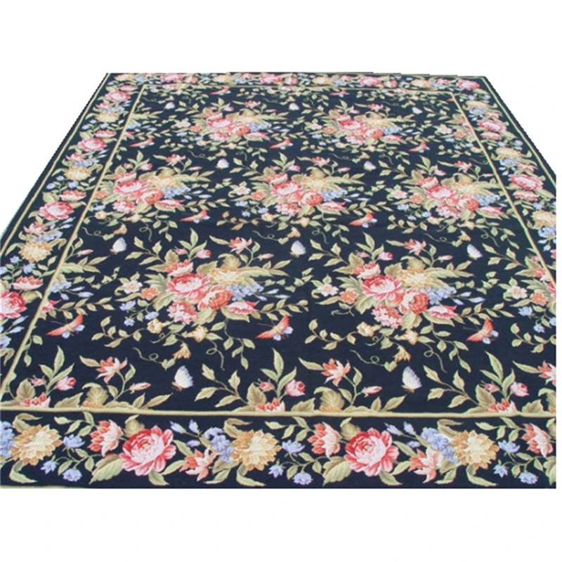 

AUBUSSON NEEDLEPOINT RUG CARPET HANDMADE BABY CARPETS PLAY WOVEN WOOL CARPET MINI CARPET