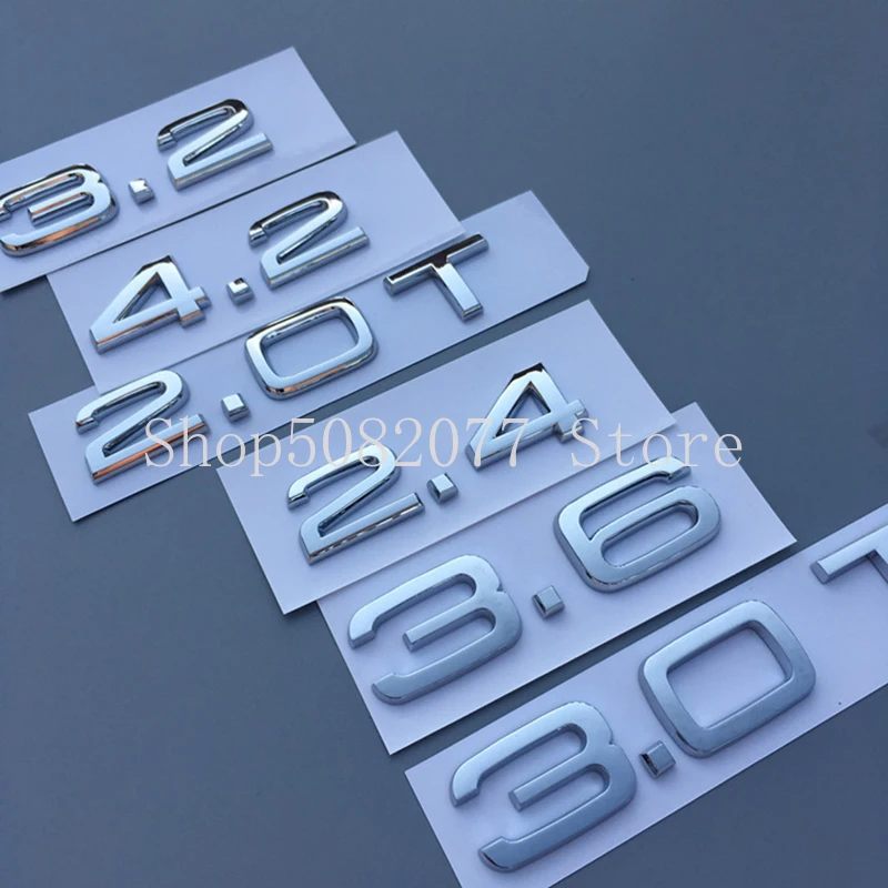 Эмблема с буквенным номером для Audi 1 8 T 2 0 4 3 6 A3 A4 A5 A6L A7 A8L Q3 Q5 Q7|Эмблемы| |