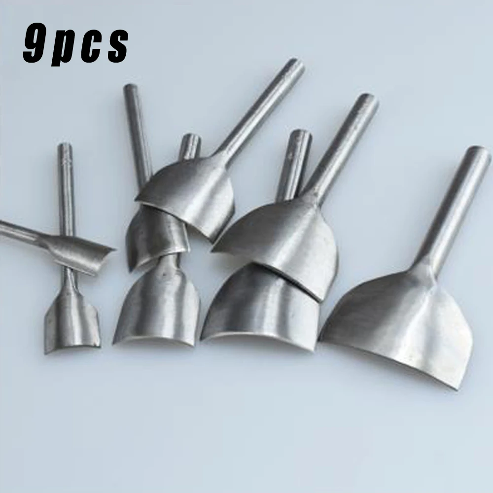 

9PCS Leather Punch Tools Steel Handmade Drive Chisel DIY Hand Drilling