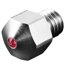 3D Printer Accessories MK8 Titanium Steel Ruby Nozzle 0.4mm Compatible with PETG ABS PEI PEEK
