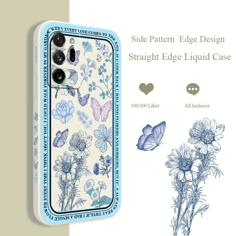 Flowers Phone Case For SamsungA72 A52 A42 A32 A22 A21S A02S A12 A02 A71 A51 A41 A31 S21 S20 FE S10 S9 Ultra Plus Soft Back Cover