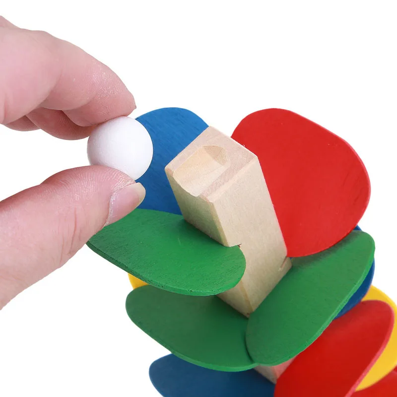 Wooden Tree Marble Ball Run Track Game Montessori Educational toy Blocks Baby Kids Children Intelligence Early Toy | Игрушки и хобби
