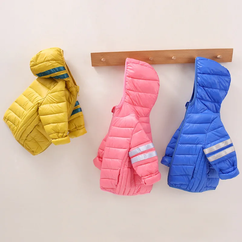 Baby Thin Section Down Coat Hooded Long Sleeve Small Boy Child Female Jacket Winter | Детская одежда и обувь