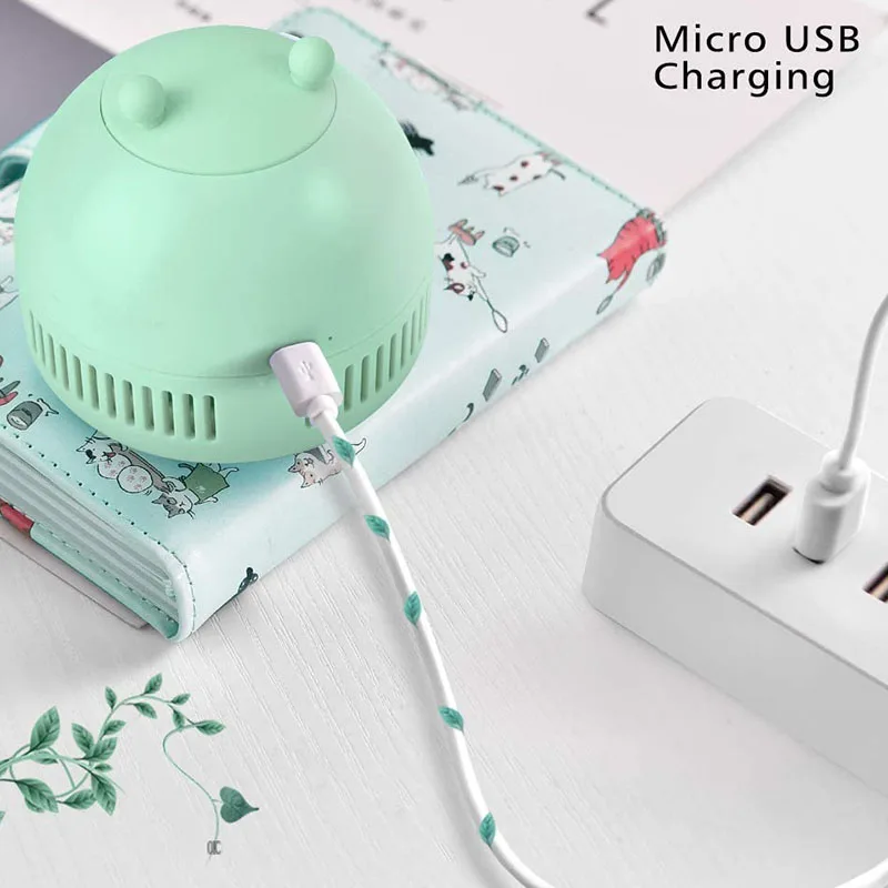 

Mini Vacuum Cleaner Desk Tiny Vacuum Car Vacuums Cleaners Desktop USB Dust Sweeper Cute Cordless Hand Held Green