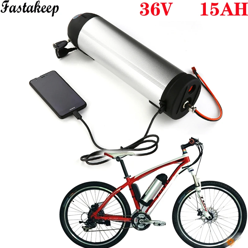 Новая бутылка для воды Тип 36V 500w USB литий ионная батарея велосипеда 15AH